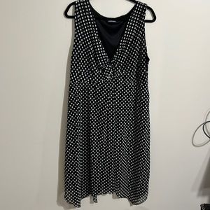 2x black and white polka dot penningtons dress
